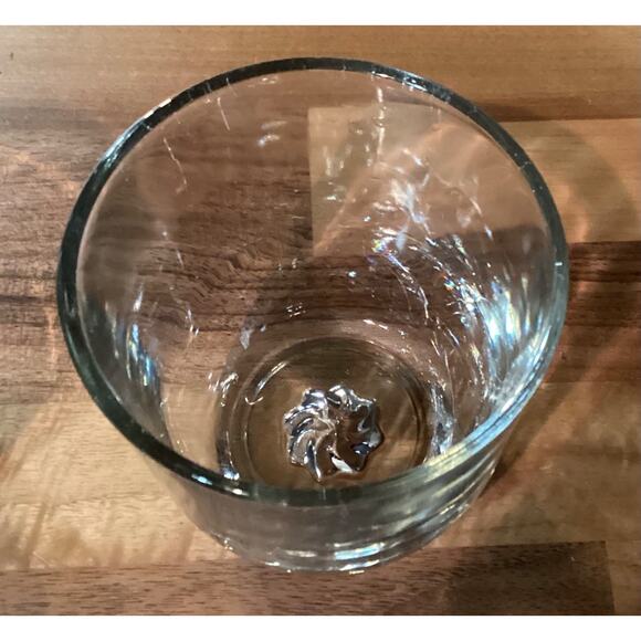 Vintage Roly Poly Clear Whiskey Glasses Molded Star Pattern on Bottom Set of 4 - Picture 11 of 12